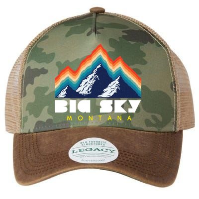 Big Sky Montana Usa Ski Retro Gift Legacy Tie Dye Trucker Hat