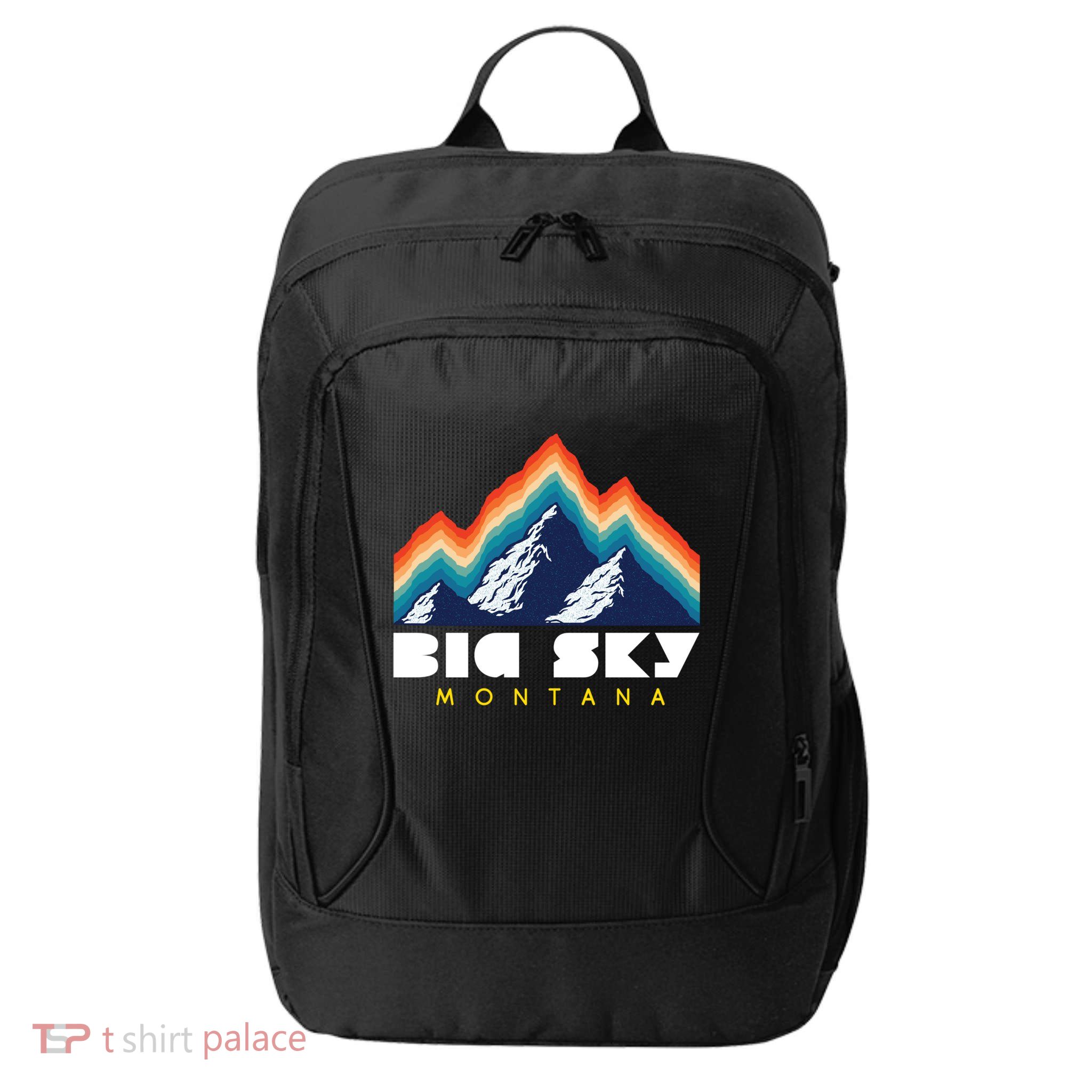 Big Sky Montana Usa Ski Retro Gift City Backpack