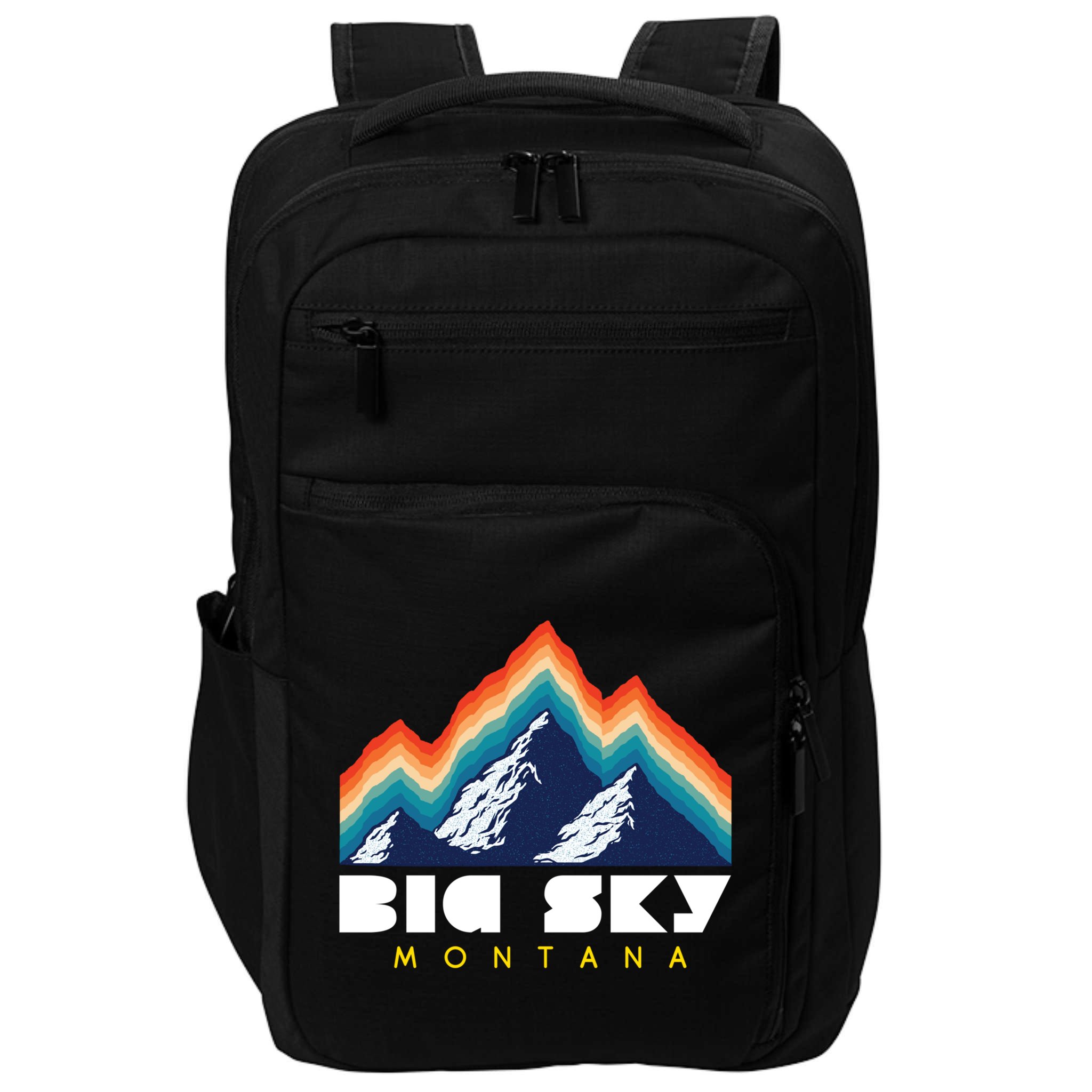Big Sky Montana Usa Ski Retro Gift Impact Tech Backpack
