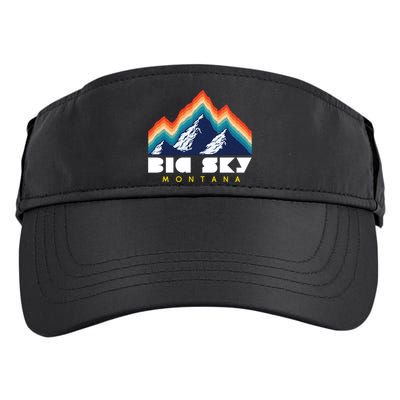 Big Sky Montana Usa Ski Retro Gift Adult Drive Performance Visor