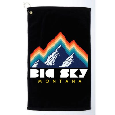 Big Sky Montana Usa Ski Retro Gift Golf Towel
