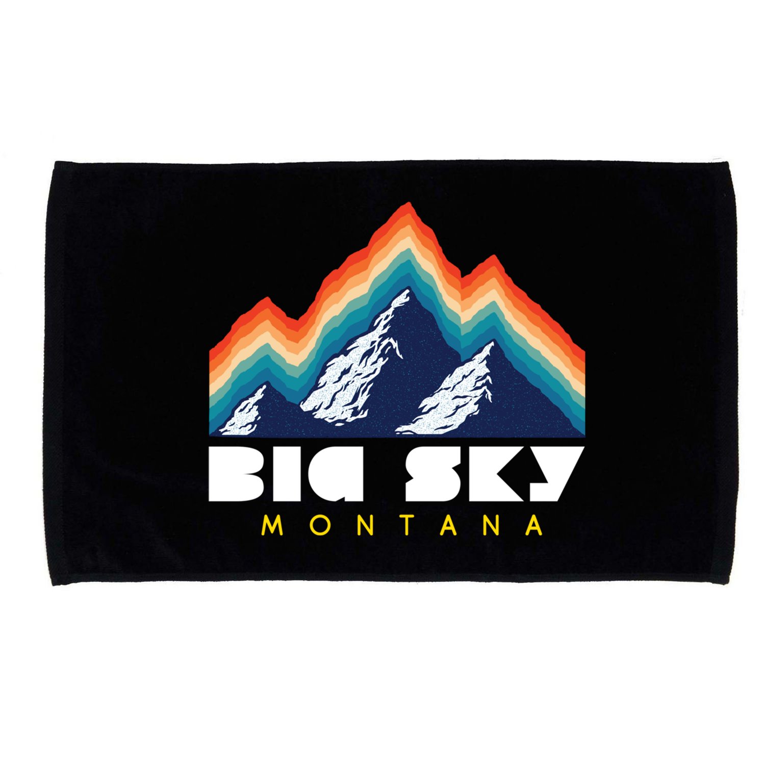 Big Sky Montana Usa Ski Retro Gift Microfiber Hand Towel