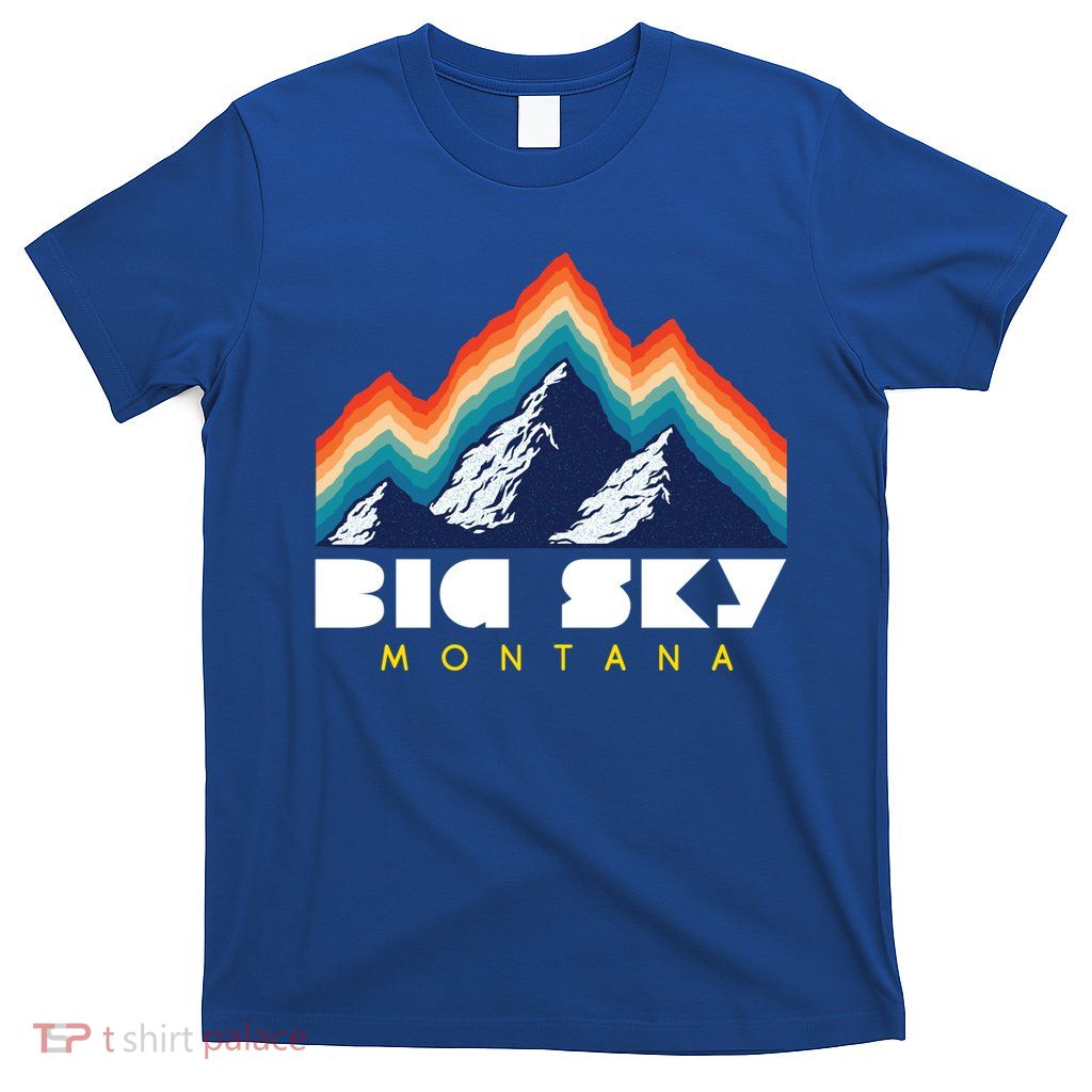Big Sky Montana Usa Ski Retro Gift T-Shirt