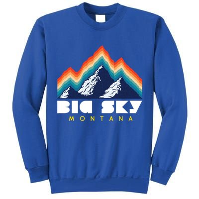 Big Sky Montana Usa Ski Retro Gift Tall Sweatshirt