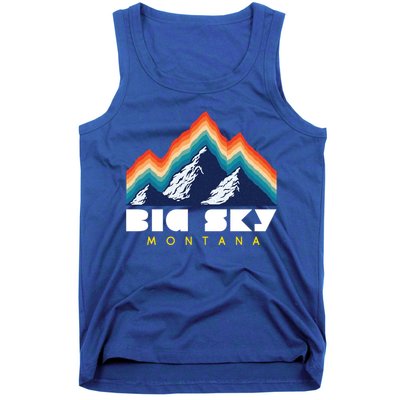 Big Sky Montana Usa Ski Retro Gift Tank Top