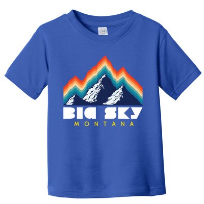 Big Sky Montana Usa Ski Retro Gift Toddler T-Shirt
