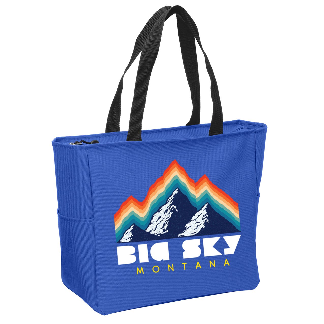 Big Sky Montana Usa Ski Retro Gift Zip Tote Bag