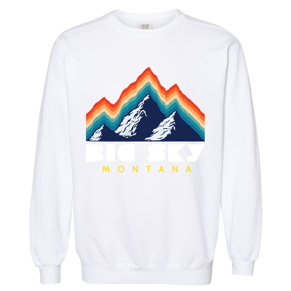 Big Sky Montana Usa Ski Retro Gift Garment-Dyed Sweatshirt