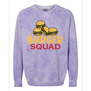 Burger Squad Matching Food Bbq Grilling Gift Gift Colorblast Crewneck Sweatshirt