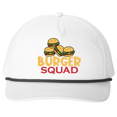 Burger Squad Matching Food Bbq Grilling Gift Gift Snapback Five-Panel Rope Hat