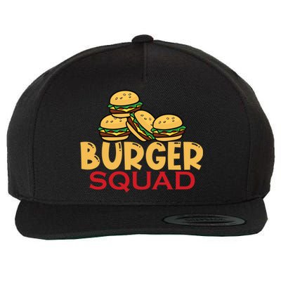 Burger Squad Matching Food Bbq Grilling Gift Gift Wool Snapback Cap