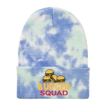 Burger Squad Matching Food Bbq Grilling Gift Gift Tie Dye 12in Knit Beanie