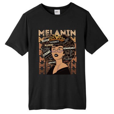 Black Strong Melanin Afro African American Meaningful Gift Tall Fusion ChromaSoft Performance T-Shirt