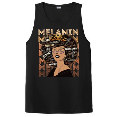 Black Strong Melanin Afro African American Meaningful Gift PosiCharge Competitor Tank