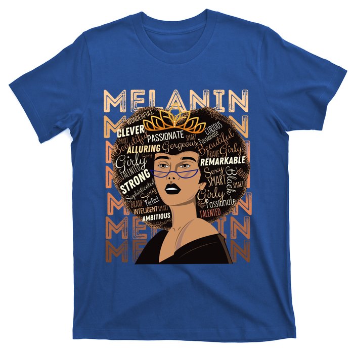 Black Strong Melanin Afro African American Meaningful Gift T-Shirt