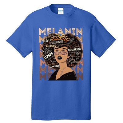 Black Strong Melanin Afro African American Meaningful Gift Tall T-Shirt