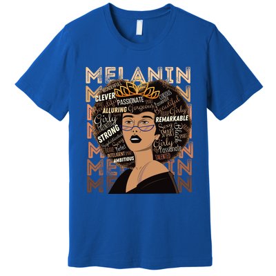 Black Strong Melanin Afro African American Meaningful Gift Premium T-Shirt