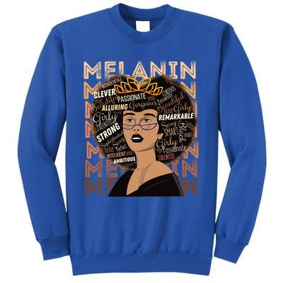 Black Strong Melanin Afro African American Meaningful Gift Tall Sweatshirt