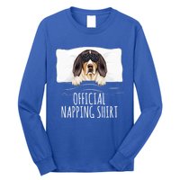 Black Sleep Mask Treeing Walker Coonhound Napping Gift Long Sleeve Shirt