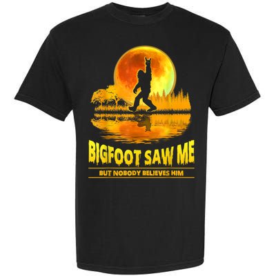 Bigfoot Saw Me But Nobody Believes Him Bigfoot Night Stroll Garment-Dyed Heavyweight T-Shirt