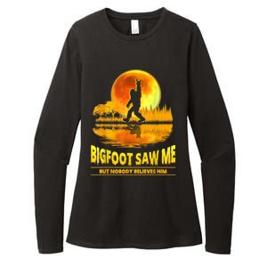 Bigfoot Saw Me But Nobody Believes Him Bigfoot Night Stroll Womens CVC Long Sleeve Shirt