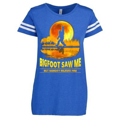 Bigfoot Saw Me But Nobody Believes Him Bigfoot Night Stroll Enza Ladies Jersey Football T-Shirt