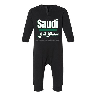 But So Much Cooler Funny Saudi Arabia For Saudi National Day Cute Gift Infant Fleece One Piece