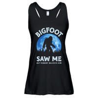 Bigfoot Saw Me But Nobody Believes Him Funny Sasquatch Retro Ladies Essential Flowy Tank