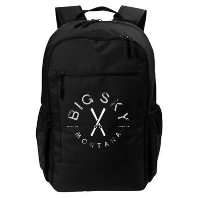 Big Sky Montana MT Vintage Sports Design Navy Backpack
