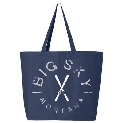 Big Sky Montana MT Vintage Sports Design Navy 25L Jumbo Tote
