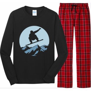 Board Snowboard Mountain Flying Board Snowboarder Fun Gift Long Sleeve Pajama Set