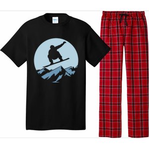 Board Snowboard Mountain Flying Board Snowboarder Fun Gift Pajama Set