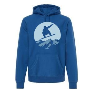 Board Snowboard Mountain Flying Board Snowboarder Fun Gift Premium Hoodie