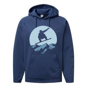 Board Snowboard Mountain Flying Board Snowboarder Fun Gift Performance Fleece Hoodie