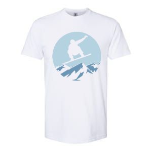 Board Snowboard Mountain Flying Board Snowboarder Fun Gift Softstyle CVC T-Shirt