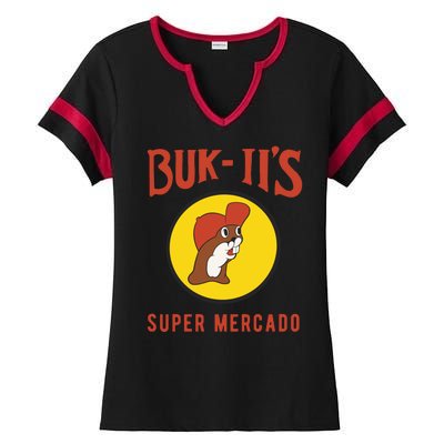 Bukiis Super Mercado Ladies Halftime Notch Neck Tee