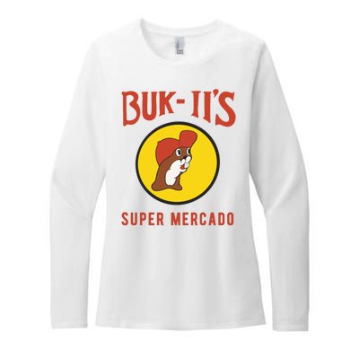 Bukiis Super Mercado Womens CVC Long Sleeve Shirt