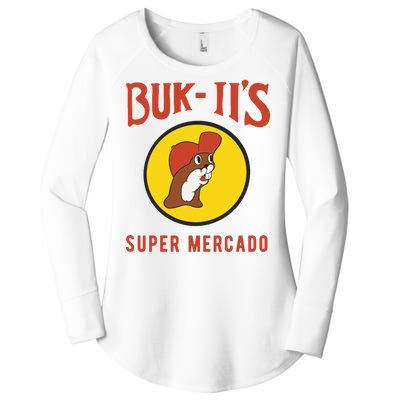 Bukiis Super Mercado Women's Perfect Tri Tunic Long Sleeve Shirt