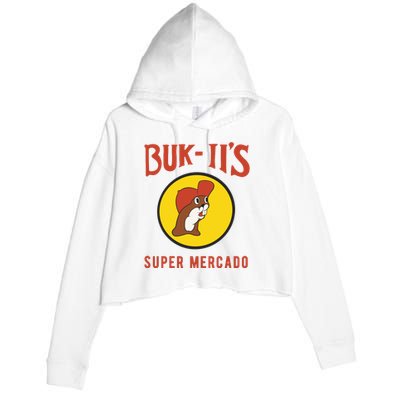 Bukiis Super Mercado Crop Fleece Hoodie