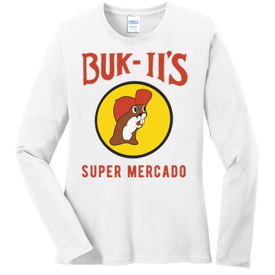 Bukiis Super Mercado Ladies Long Sleeve Shirt