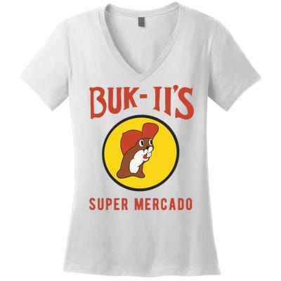 Bukiis Super Mercado Women's V-Neck T-Shirt