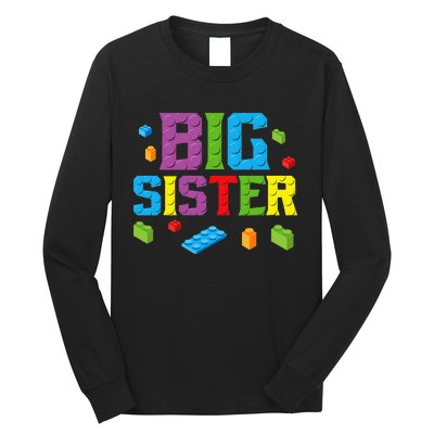 Big Sister Master Builder Building Bricks Blocks Family Set Long Sleeve Shirt