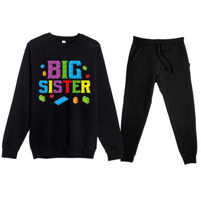 Big Sister Master Builder Building Bricks Blocks Family Set Premium Crewneck Sweatsuit Set