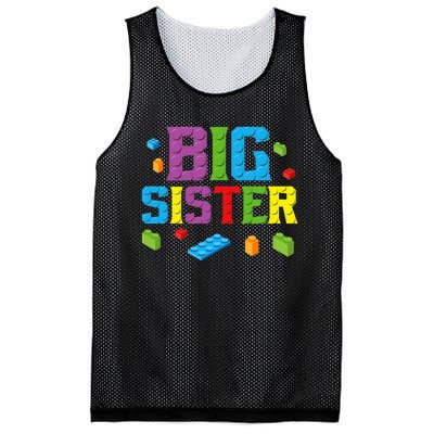 Big Sister Master Builder Building Bricks Blocks Family Set Mesh Reversible Basketball Jersey Tank