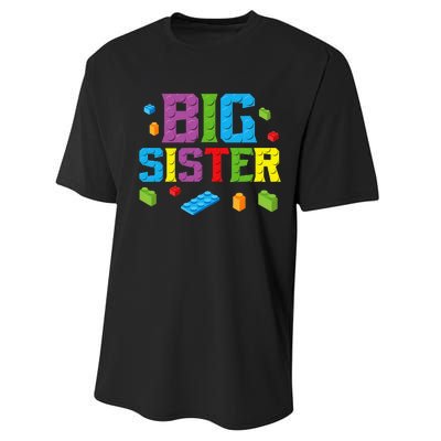 Big Sister Master Builder Building Bricks Blocks Family Set Performance Sprint T-Shirt