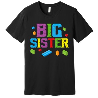 Big Sister Master Builder Building Bricks Blocks Family Set Premium T-Shirt