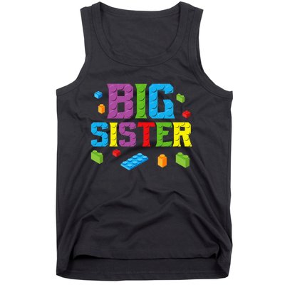 Big Sister Master Builder Building Bricks Blocks Family Set Tank Top