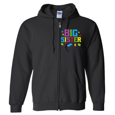 Big Sister Master Builder Building Bricks Blocks Family Set Full Zip Hoodie