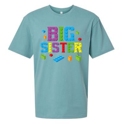 Big Sister Master Builder Building Bricks Blocks Family Set Sueded Cloud Jersey T-Shirt