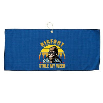 Bigfoot Stole My Weed Large Microfiber Waffle Golf Towel